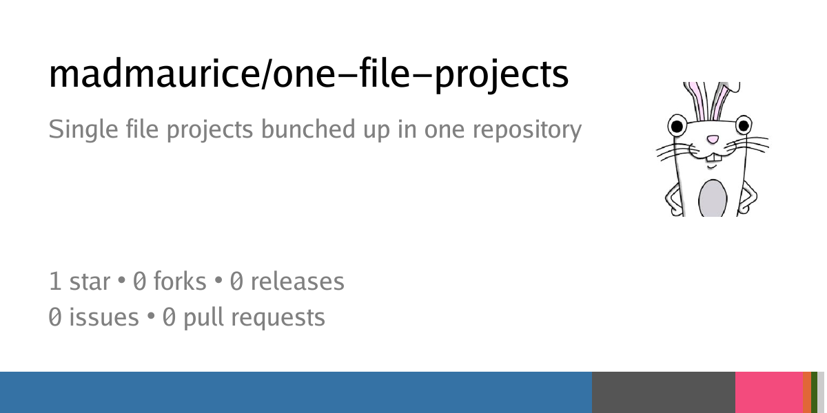 madmaurice/one-file-projects: Single file projects bunched up in one ...